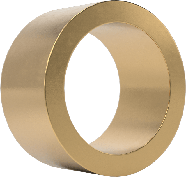 Yüksek Mukavemetli Kimyasal Dayanıklı 954 Bronz Kovanlı Rulman, 3/8“ Mil Çapı ve 1/2” Muhafaza İç Çapı için, 1/4" Uzunluk