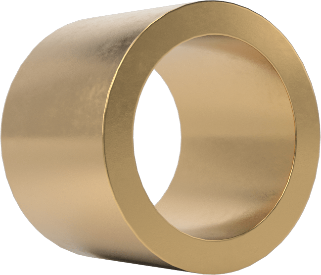 Yüksek Mukavemetli Kimyasal Dayanıklı 954 Bronz Kovanlı Rulman, 3/8“ Mil Çapı ve 1/2” Muhafaza İç Çapı için, 3/8" Uzunluk