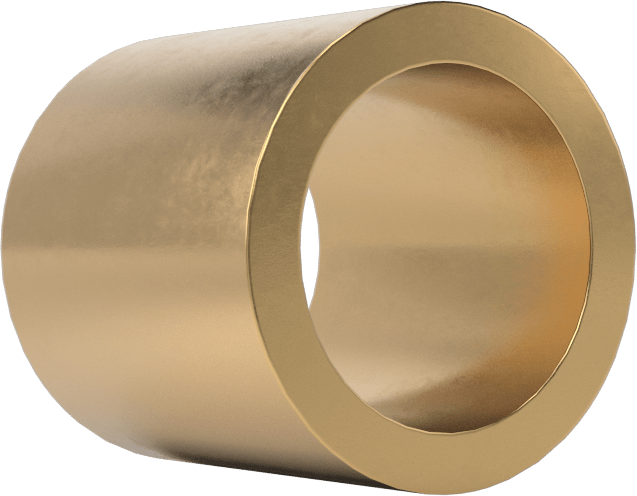 Yüksek Mukavemetli Kimyasal Dayanıklı 954 Bronz Kovanlı Rulman, 3/8“ Mil Çapı ve 1/2” Muhafaza İç Çapı için, 1/2" Uzunluk