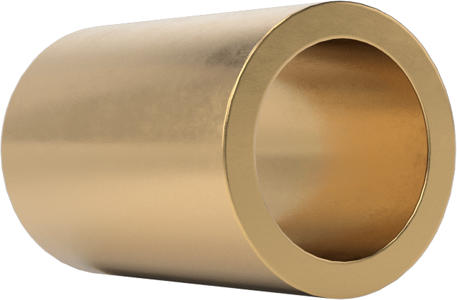 Yüksek Mukavemetli Kimyasal Dayanıklı 954 Bronz Kovanlı Rulman, 3/8“ Mil Çapı ve 1/2” Muhafaza İç Çapı için, 3/4" Uzunluk