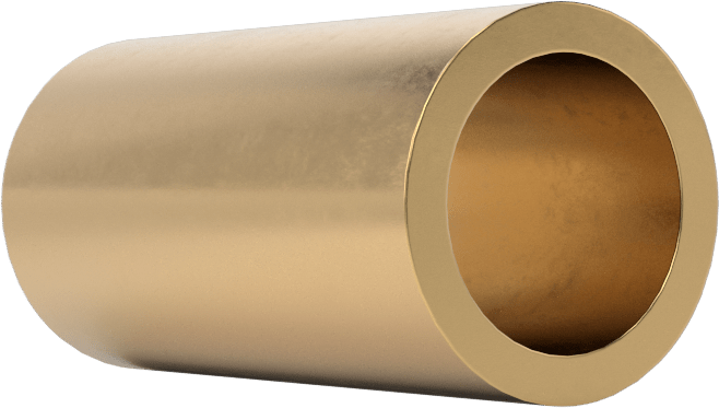 Yüksek Mukavemetli Kimyasal Dayanıklı 954 Bronz Kovanlı Rulman, 3/8“ Mil Çapı ve 1/2” Muhafaza İç Çapı için, 1" Uzunluk