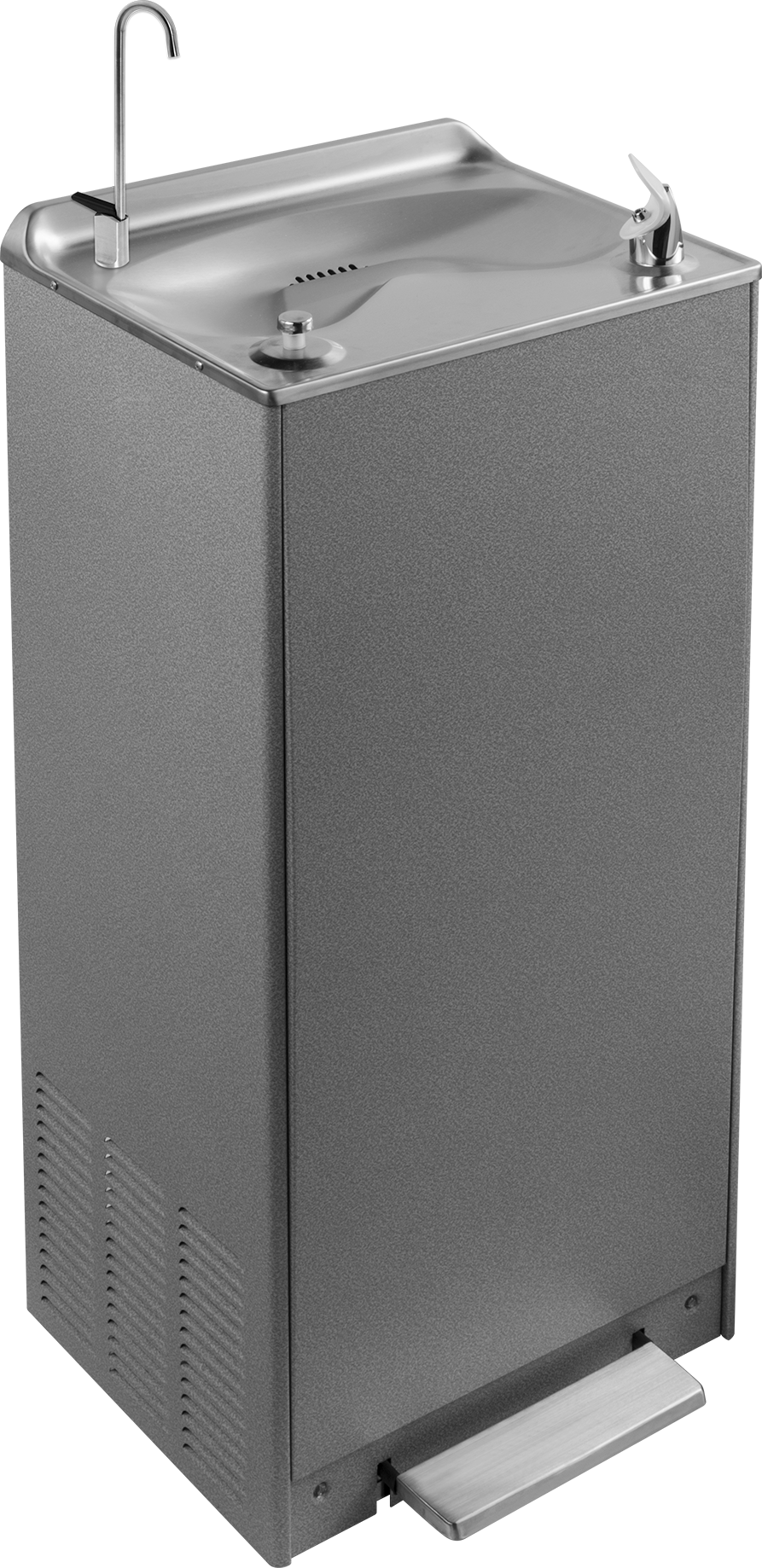 Soğutmalı İçme Çeşmesi, Gri Çelik Muhafazalı, 7.6 gph, 41-1/2" x 18" x 14-1/2"