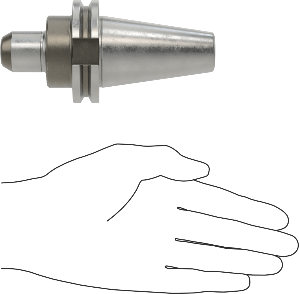 Cat 40 Konik Uçlu Freze Tutucusu, 3/8" Şaft Çapı için, 2-1/2" Uzunluk