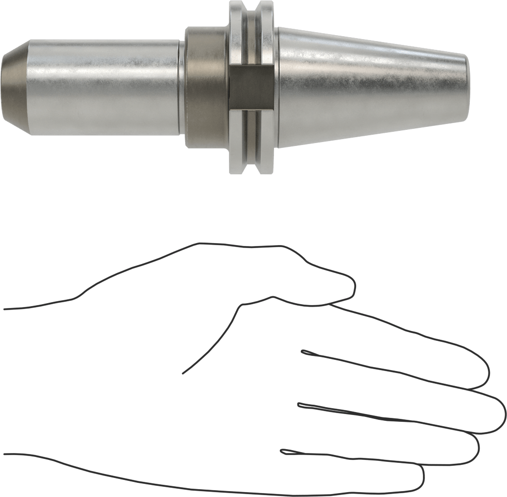 Cat 40 Konik Uçlu Freze Tutucusu, 1/2" Şaft Çapı için, 4" Uzunluk