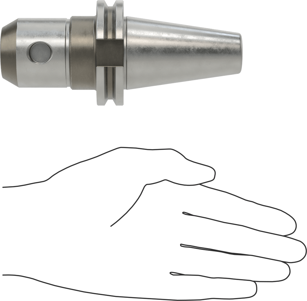 Cat 40 Konik Uçlu Freze Tutucusu, 5/8" Şaft Çapı için, 3" Uzunluk