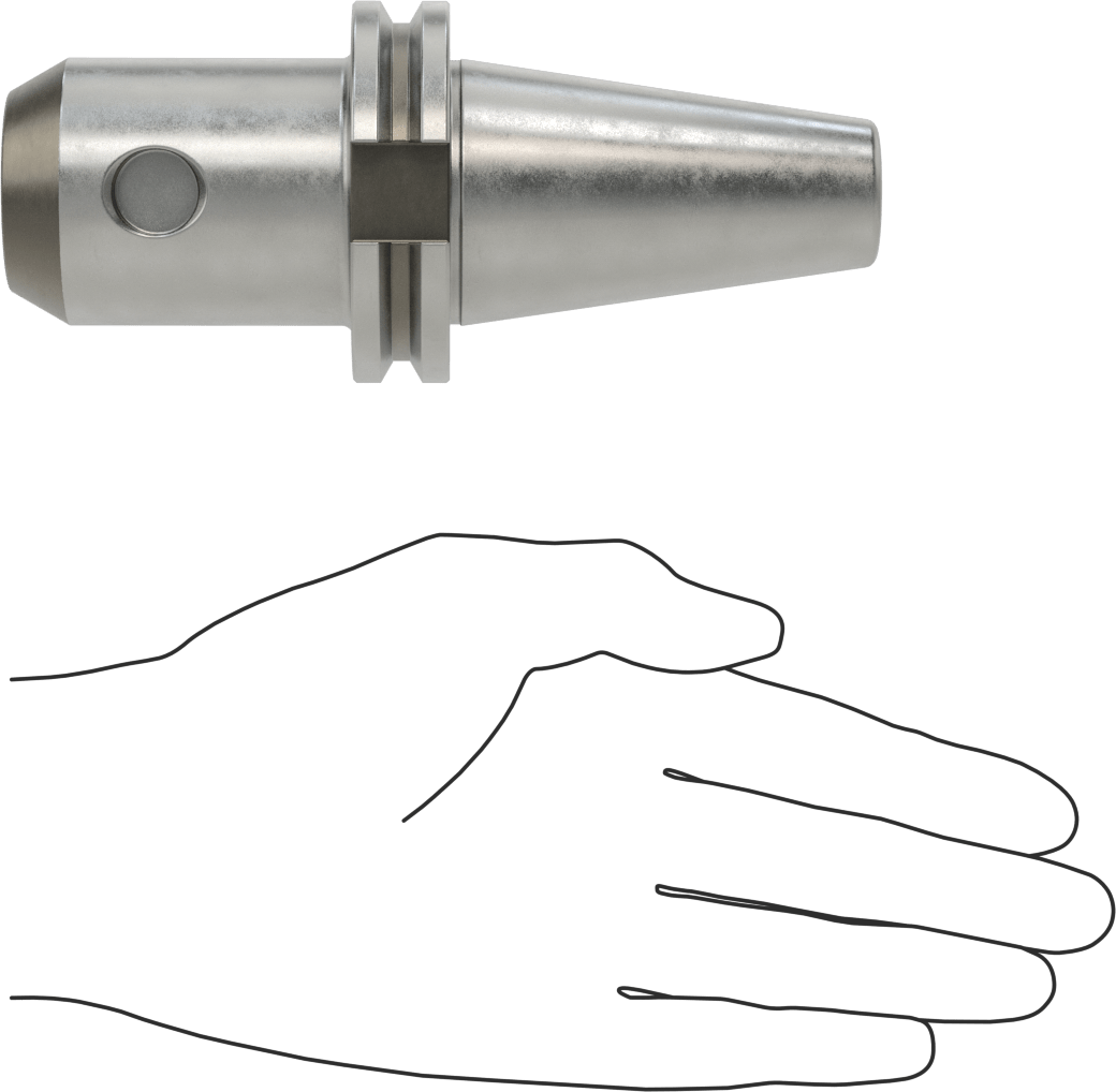 Cat 40 Konik Uçlu Freze Tutucusu, 3/4" Şaft Çapı için, 3" Uzunluk