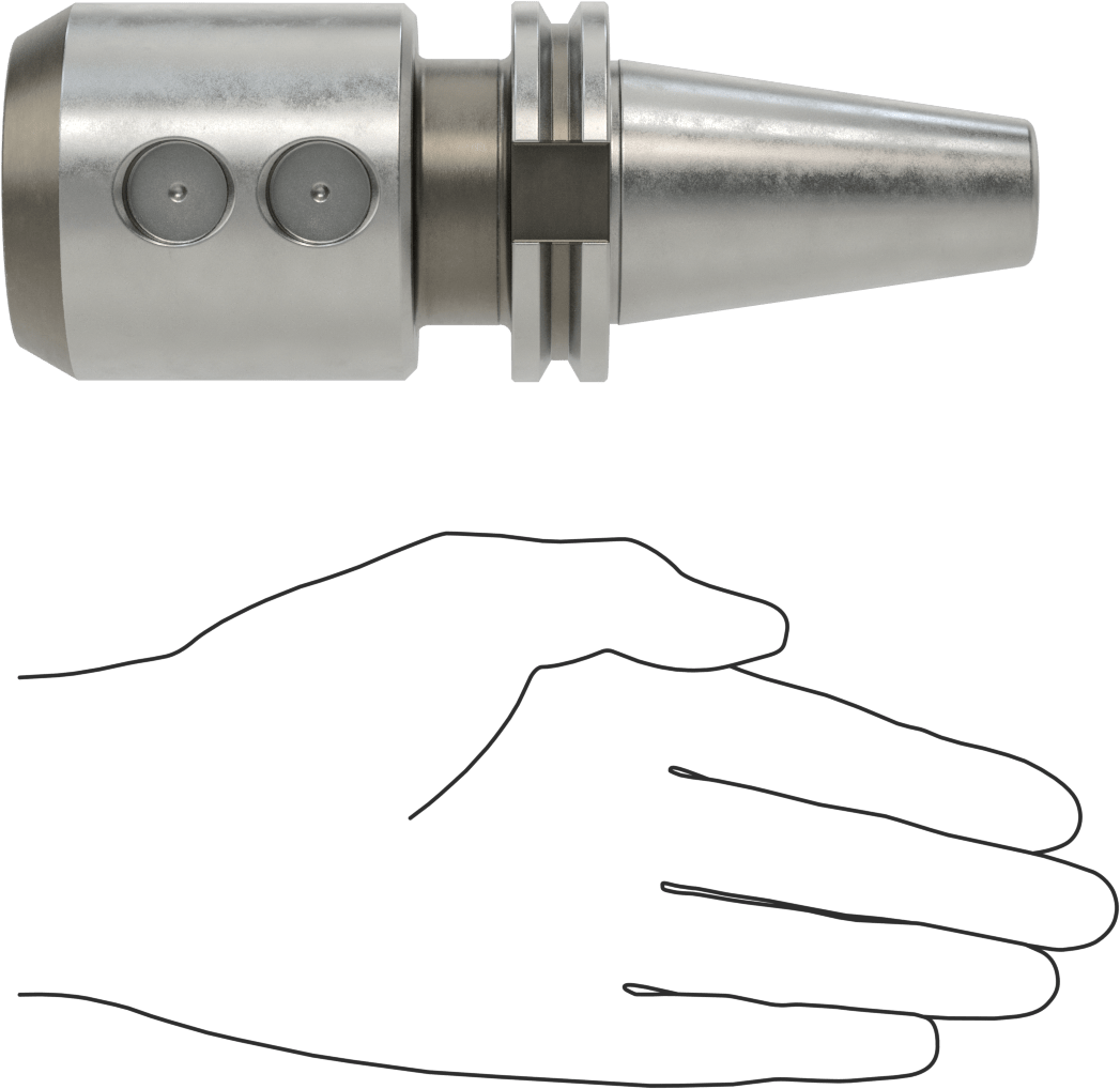 Cat 40 Konik Uçlu Freze Tutucusu, 1-1/4" Şaft Çapı için, 4" Uzunluk