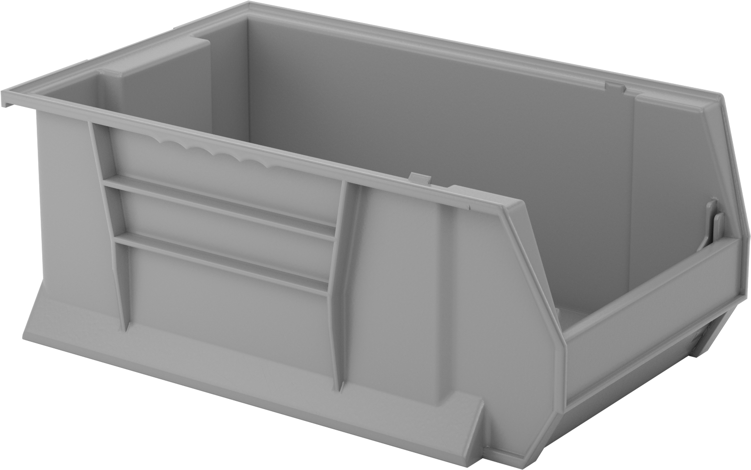 İstiflenebilir Plastik Kutu, 18-3/8“ Genişlik x 29-1/4” Derinlik x 12" Yükseklik