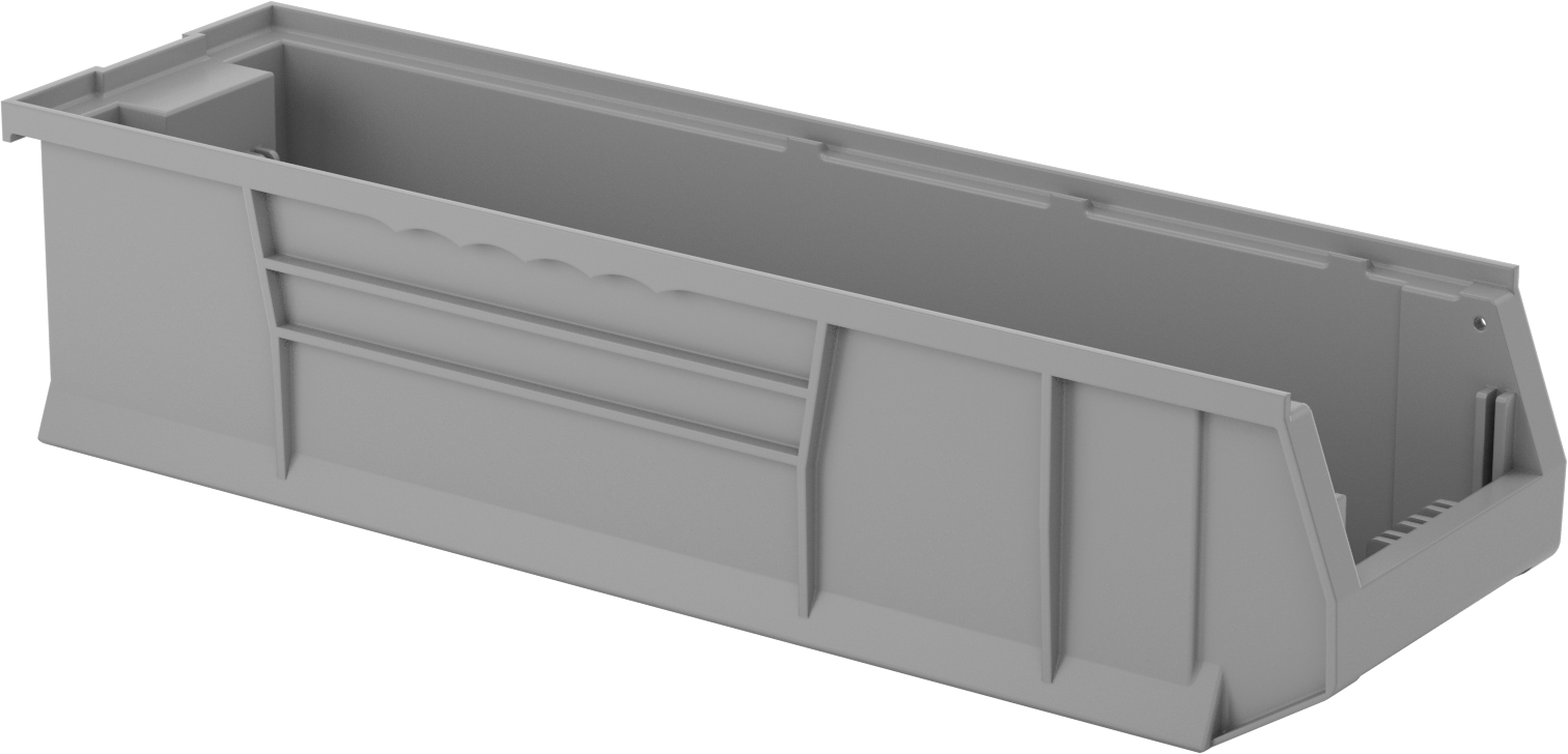 İstiflenebilir Plastik Kutu, 8-1/4“ Genişlik x 29-7/8” Derinlik x 7" Yükseklik