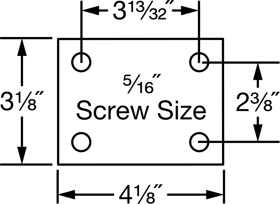 4-1/8“ x 3-1/8” Plakalı Debris-Guard Tekerlek, 4" Çapında Gri Kauçuk Tekerlekli Döner Tekerlek