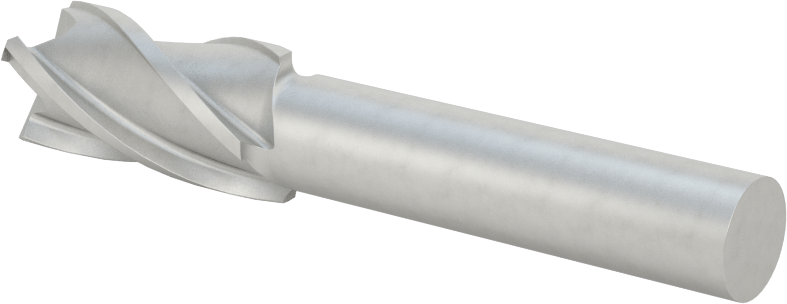 Kobalt Çelik Kare Uçlu Freze, 4 Kanallı, 1/2" Freze Çapı, 2-11/16" Toplam Uzunluk