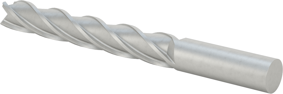 Kobalt Çelik Kare Uçlu Freze, 4 Kanallı, 5/8" Freze Çapı, 6-1/8" Toplam Uzunluk