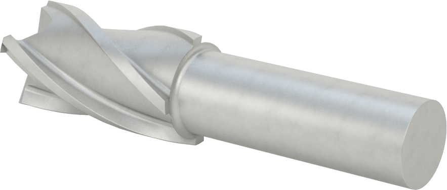 Kobalt Çelik Kare Uçlu Freze, 4 Kanallı, 1" Freze Çapı, 4-1/8" Toplam Uzunluk