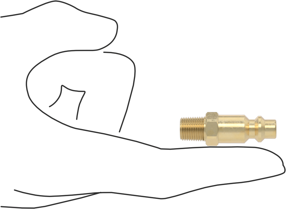 Buhar için Hızlı Ayırmalı Hortum Bağlantısı, Düz Plug, 1/4 Kaplin Boyutu, 1/8 NPT Erkek