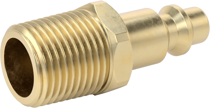 Buhar için Hızlı Ayırmalı Hortum Bağlantısı, Düz Plug, 1/4 Kaplin Boyutu, 3/8 NPT Erkek