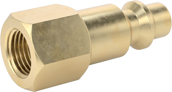 Buhar için Hızlı Ayırmalı Hortum Bağlantısı, Düz Plug, 1/4 Kaplin Boyutu, 1/8 NPT Dişi