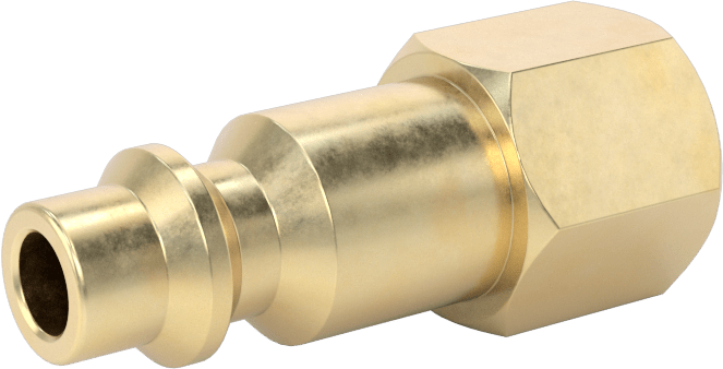 Buhar için Hızlı Ayırmalı Hortum Bağlantısı, Düz Plug, 1/4 Kaplin Boyutu, 1/8 NPT Dişi