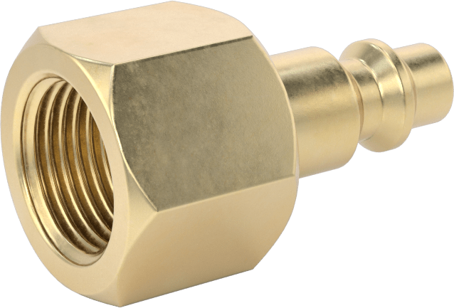 Buhar için Hızlı Ayırmalı Hortum Bağlantısı, Düz Plug, 1/4 Kaplin Boyutu, 3/8 NPT Dişi