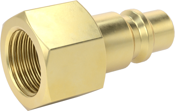 Buhar için Hızlı Ayırmalı Hortum Bağlantısı, Düz Plug, 3/8 Kaplin Boyutu, 3/8 NPT Dişi