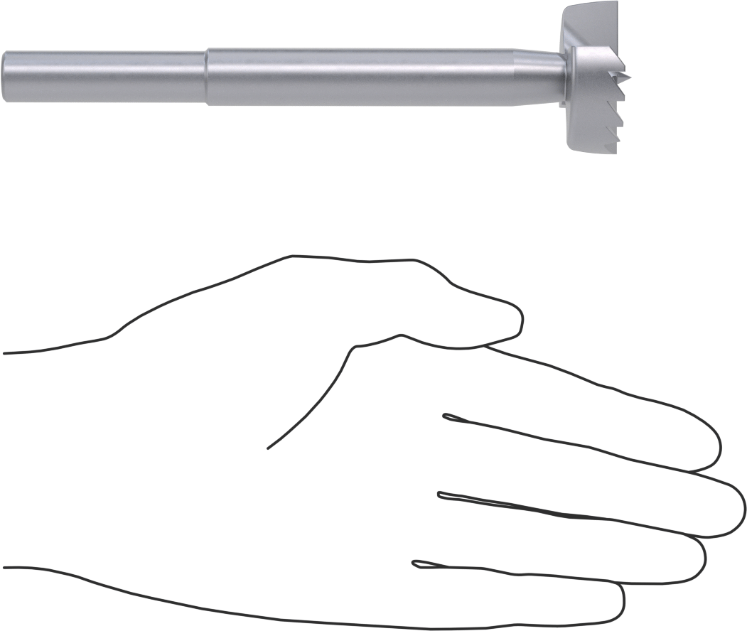 Ahşap için Hızlı Kesim Pürüzsüz Yüzeyli Matkap Ucu, 1-1/2" Boyut
