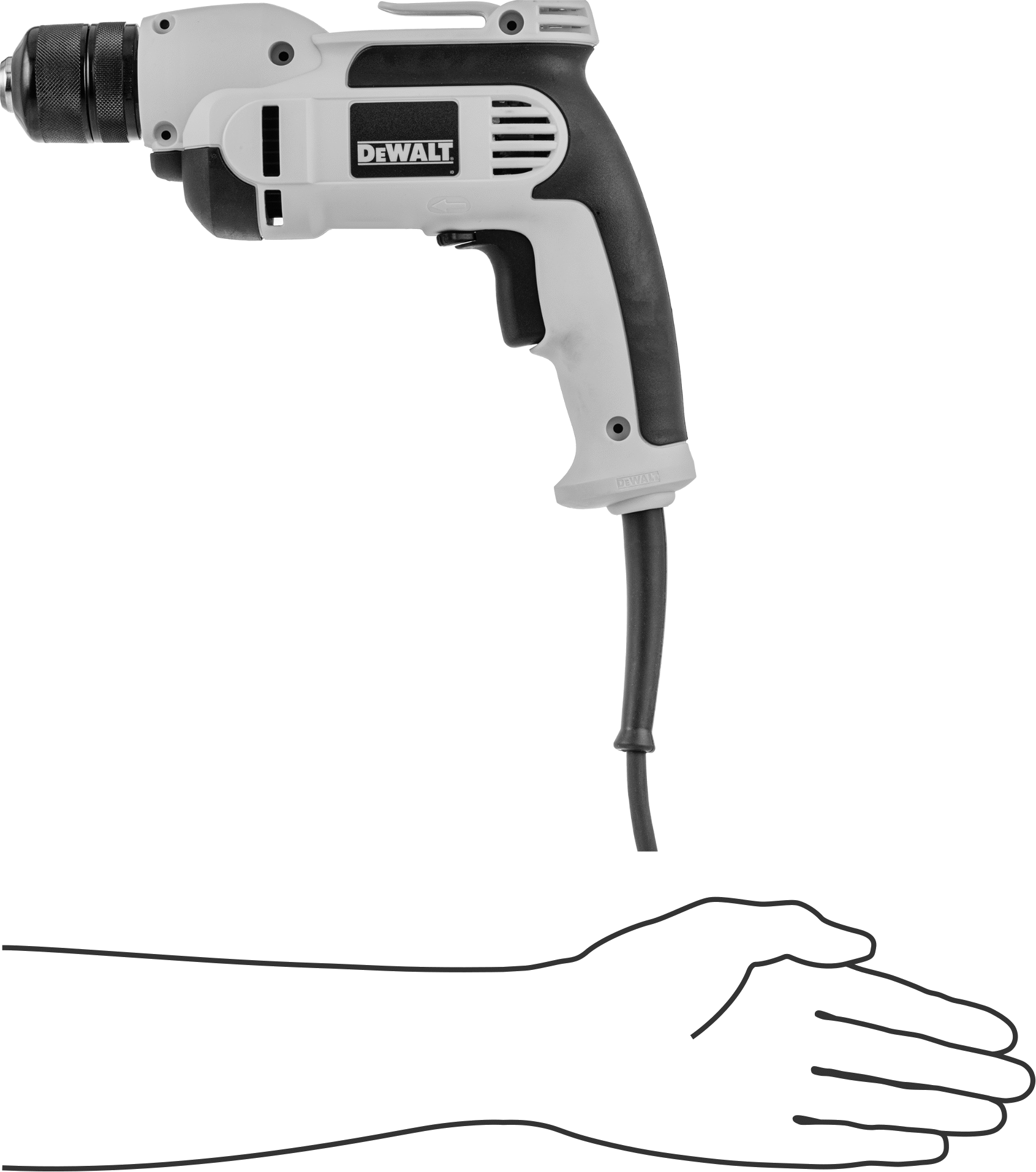DeWalt Tabanca Tutamaklı Elektrikli Matkap, Model Numarası Dwd112
