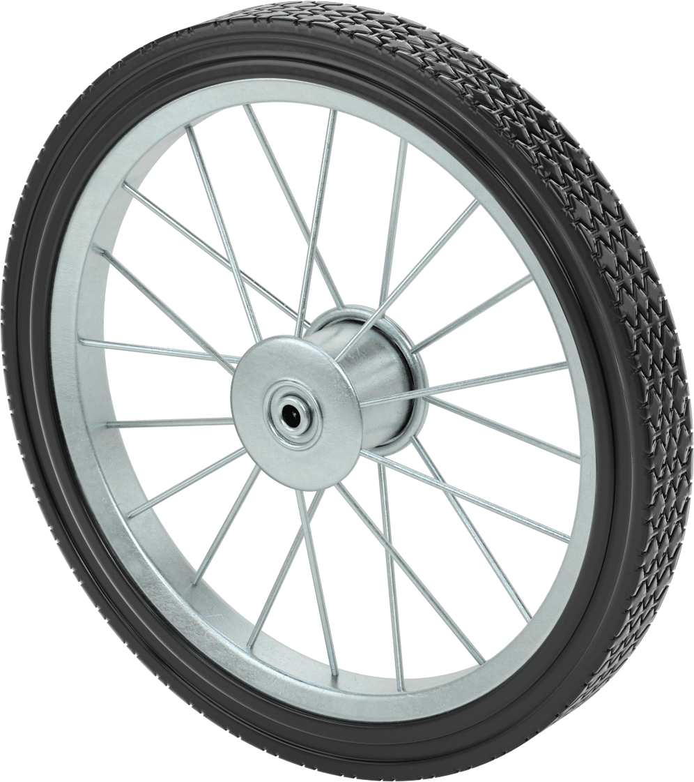 Çivili İçi Boş, Patlamayan Düz Tekerlek, 16 inç Çap x 1-3/4 inç Genişlik, 120 lbs. Kapasite