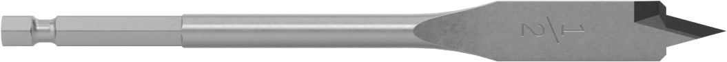 Ahşap için Düz Uçlu Matkap Ucu, 1/2" Boyut, 6" Toplam Uzunluk