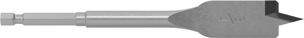 Ahşap için Düz Uçlu Matkap Ucu, 3/4" Boyut, 6" Toplam Uzunluk