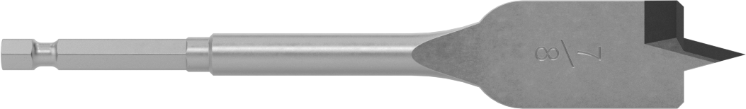 Ahşap için Düz Uçlu Matkap Ucu, 7/8" Boyut, 6" Toplam Uzunluk