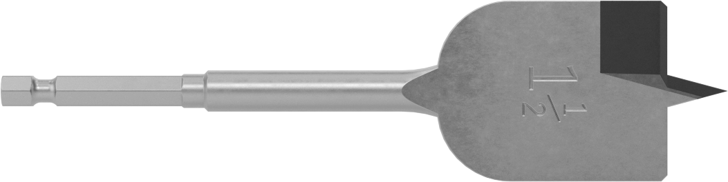Ahşap için Düz Uçlu Matkap Ucu, 1-1/2" Boyut, 6" Toplam Uzunluk