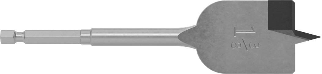 Ahşap için Düz Uçlu Matkap Ucu, 1-3/8" Boyut, 6" Toplam Uzunluk