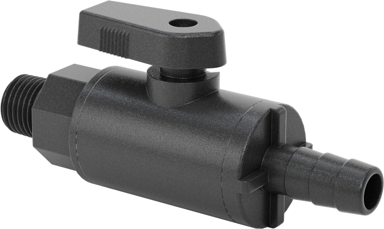 Gıda ve İçecek için Açma/Kapama Vanası, Naylon, 1/4 NPT Erkek, 3/8" Boru İç Çapı için Dikenli Bağlantı Parçası