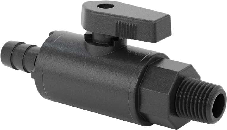Gıda ve İçecek için Açma/Kapama Vanası, Naylon, 1/4 NPT Erkek, 3/8" Boru İç Çapı için Dikenli Bağlantı Parçası