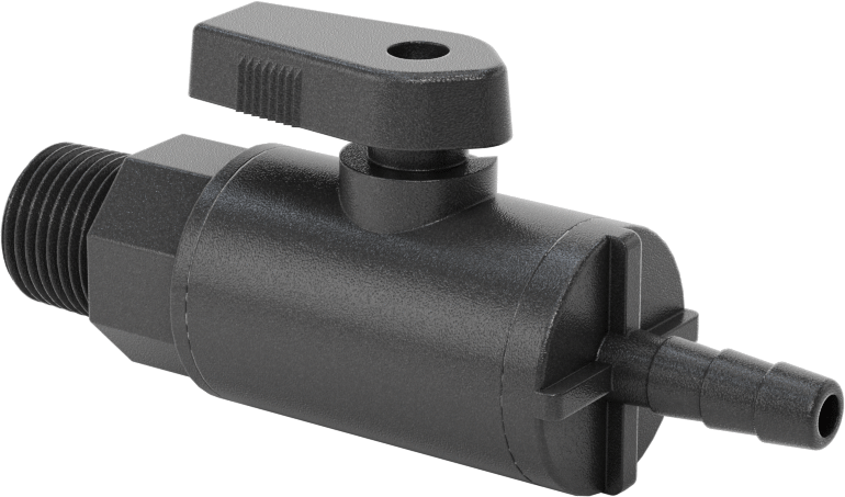 Gıda ve İçecek için Açma/Kapama Vanası, Naylon, 3/8 NPT Erkek, 1/4" İç Çaplı Boru için Çivili Bağlantı Parçası