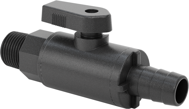 Gıda ve İçecek için Açma/Kapama Vanası, Naylon, 3/8 NPT Erkek, 1/2" Boru İç Çapı için Dikenli Bağlantı Parçası