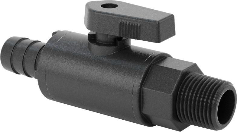 Gıda ve İçecek için Açma/Kapama Vanası, Naylon, 3/8 NPT Erkek, 1/2" Boru İç Çapı için Dikenli Bağlantı Parçası