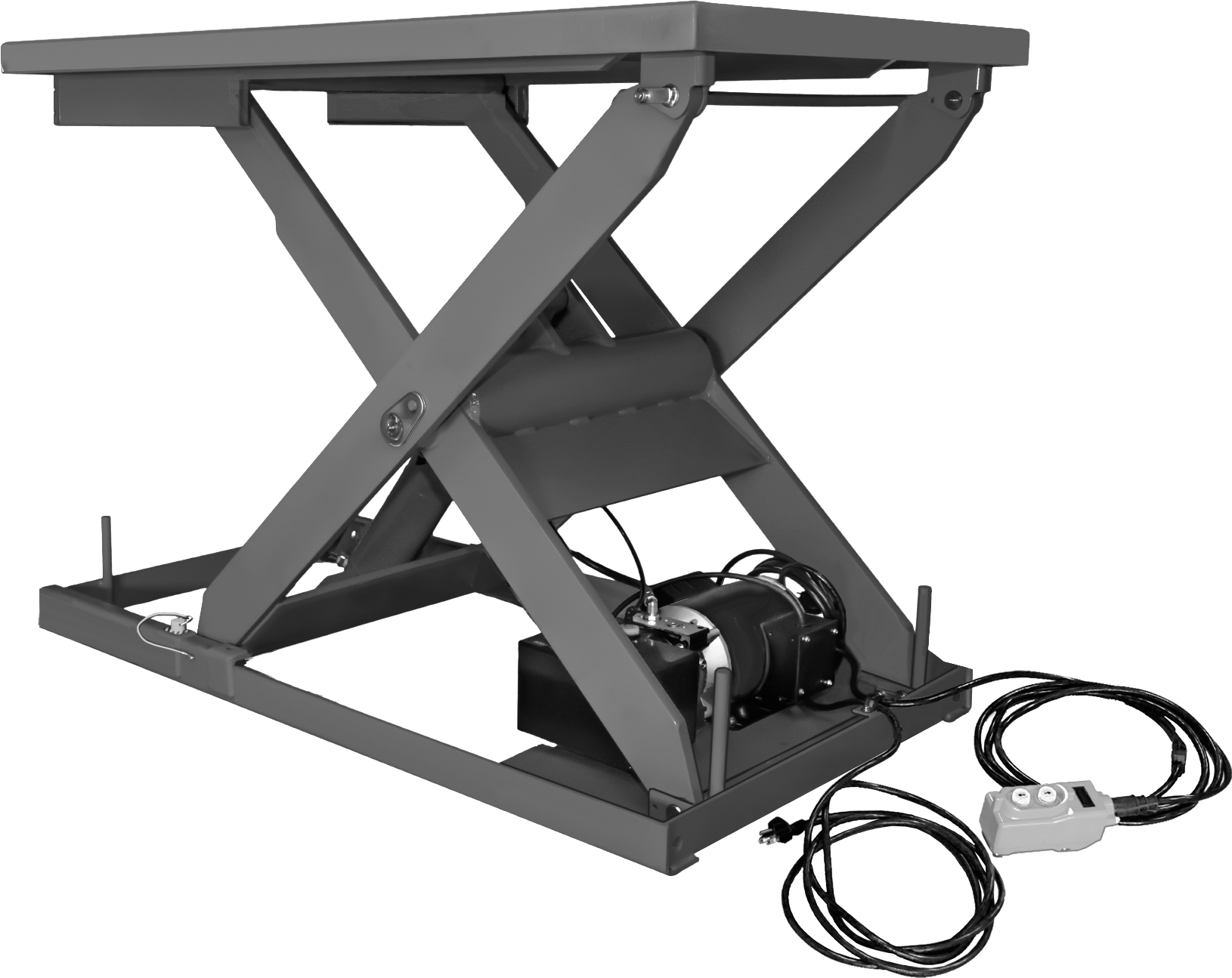 Elektrikli Sabit Kaldırma Masası, Elle Çalıştırılan, 480 V AC, 4000 lb. Kapasite, 52“ Uzunluk x 39” Genişlik