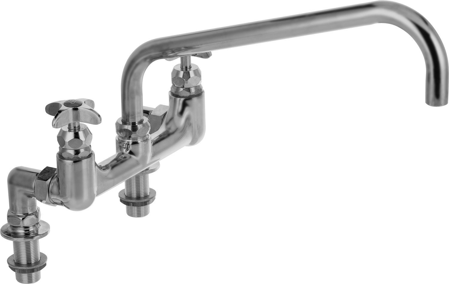 Yüksek Akışlı Lavabo Musluğu, Çift 3/4 NPT Erkek Girişli, 44 gpm, 14 inç Çıkış Uzunluğu
