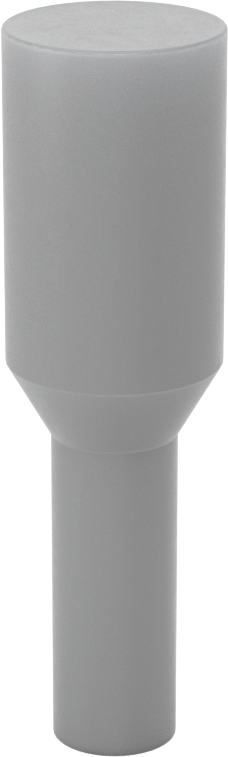 Yüksek Sıcaklığa Dayanıklı Çekmeli Yuvarlak Tapa, 5/8" İç Çap için, 1" Yükseklik
