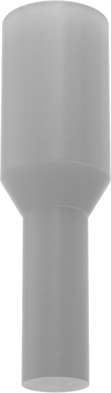 Yüksek Sıcaklığa Dayanıklı Çekmeli Yuvarlak Tapa, 5/8" İç Çap için, 1" Yükseklik