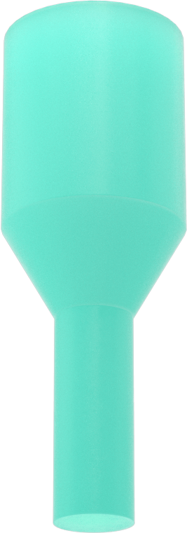 Yüksek Sıcaklığa Dayanıklı Çekmeli Yuvarlak Tapa, 7/8" İç Çap için, 1" Yükseklik