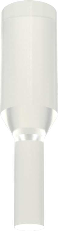 Yüksek Sıcaklığa Dayanıklı Çekmeli Yuvarlak Tapa, 1/2" İç Çap için, 1" Yükseklik, 25/32 inç Tırnak Yüksekliği