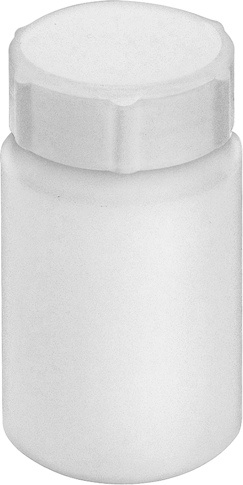 Ağır Kimyasallar için Plastik Şişe, PTFE, 0,84 FL. oz/25 ml Kapasite, 1-1/4" Çap, 2-3/8" Yükseklik