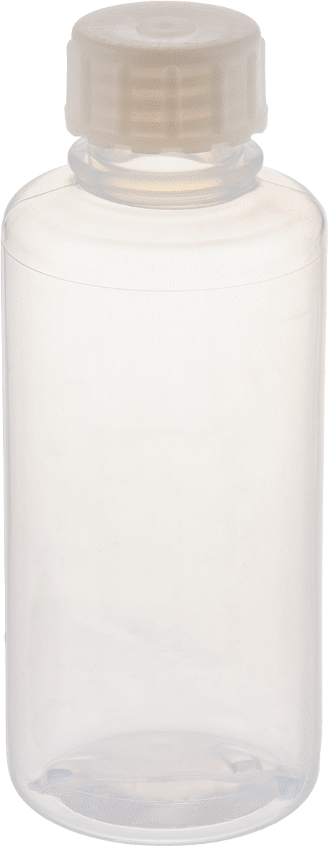 Ağır Kimyasallar için Plastik Şişe, FEP, 4 FL. oz/125 ml Kapasite, 1-7/8" Çap, 4-1/2" Yükseklik