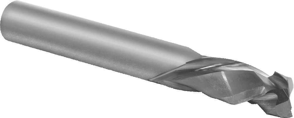 Kaplamasız Karbür Spiral Freze Ucu, Yukarı ve Aşağı Talaş Giderme, 1/4" Kesme Çapı