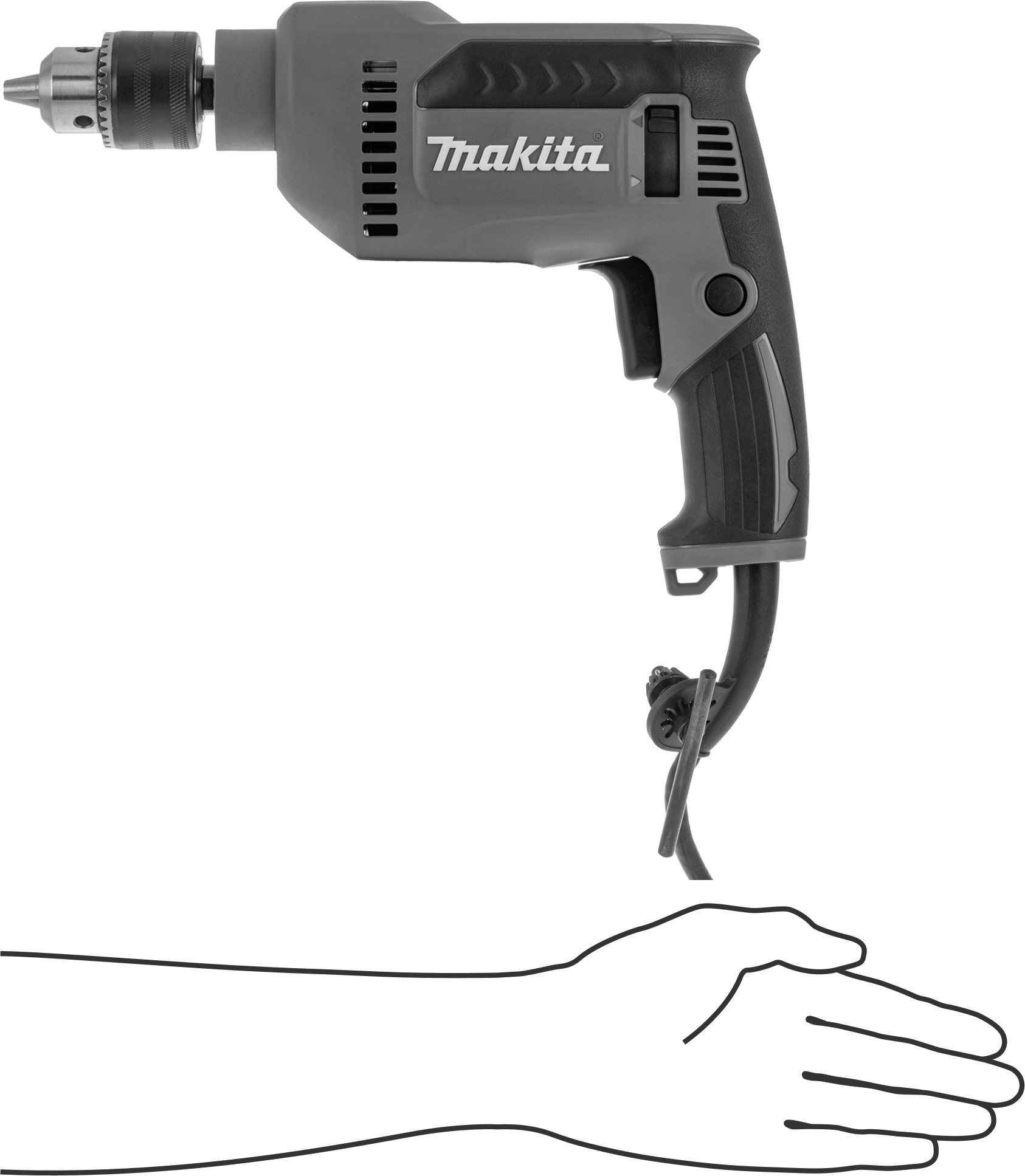 Makita Tabanca Tutamaklı Elektrikli Matkap, Model Numarası DP4020