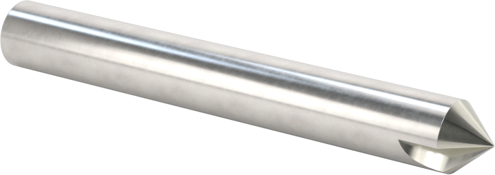 Kaplamasız Karbür Havşa, Vidalar için, 82 Derece, 1 Yiv, 1/4" Gövde Çapı