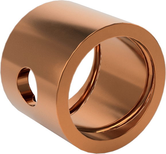 954 Yatak Bronzu Yivli Kovan Rulman, 1/2“ Mil Çapı ve 5/8” Muhafaza İç Çapı için, 1/2" Uzunluk