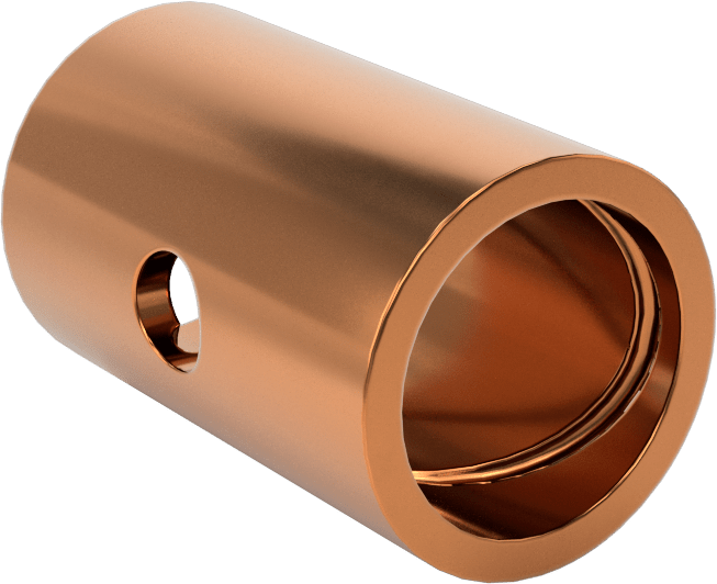 954 Yatak Bronzu Yivli Kovan Rulman, 1/2“ Mil Çapı ve 5/8” Muhafaza İç Çapı için, 1" Uzunluk