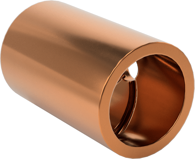 954 Yatak Bronzu Yivli Kovan Rulman, 1/2“ Mil Çapı ve 5/8” Muhafaza İç Çapı için, 1" Uzunluk